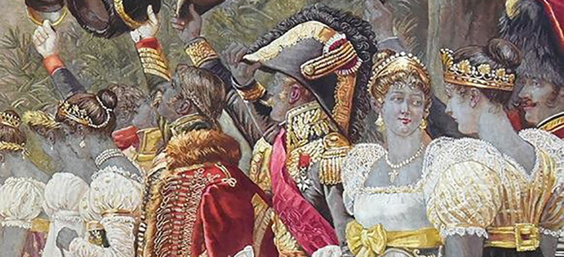 Fête à Compiègne en 1812, détail, tapisserie d’Aubusson, 1911-1913.
