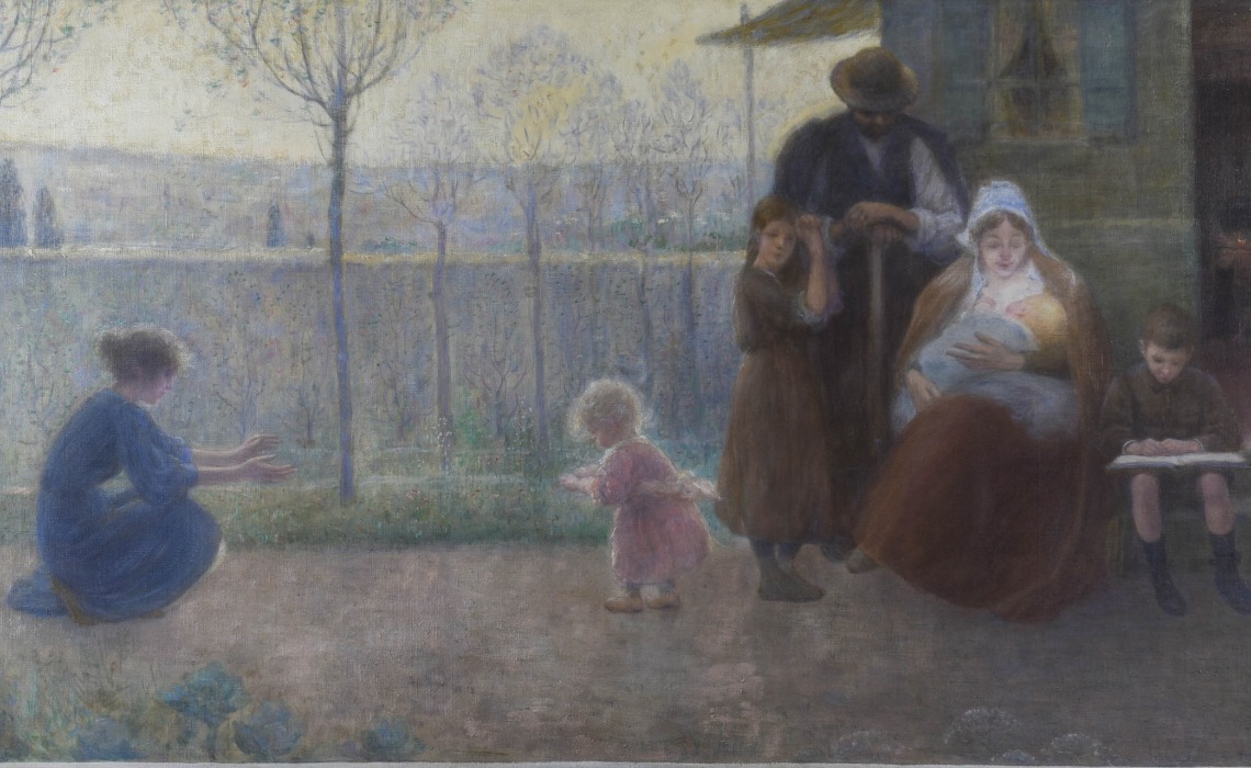La Famille, huile sur toile, Marie-Gabriel Biessy, 1908.