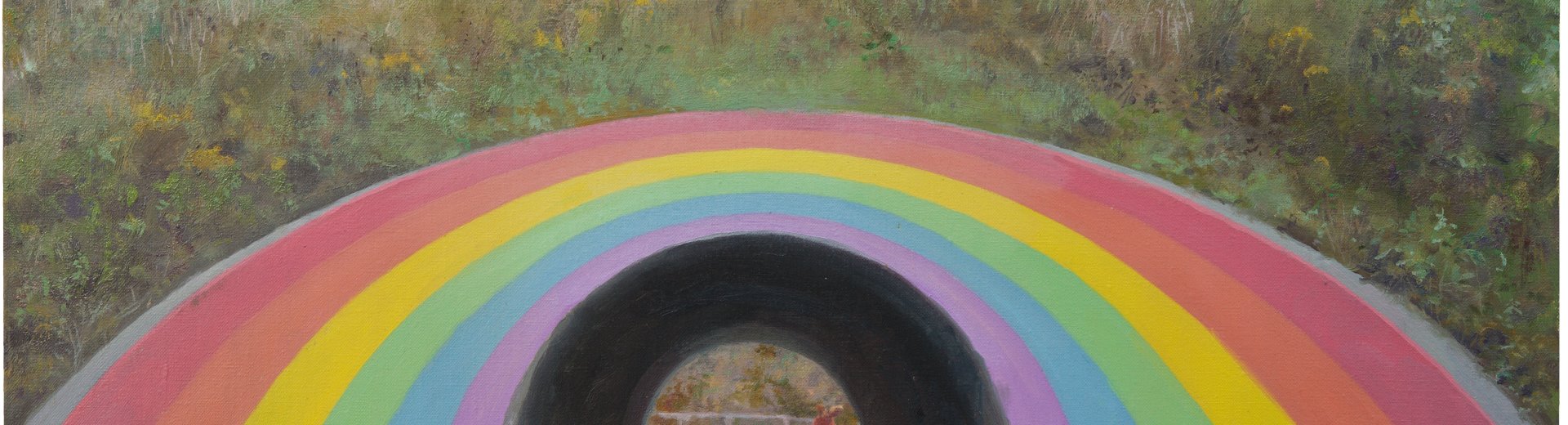 Rainbow Tunnel, huile sur toile, 2017.