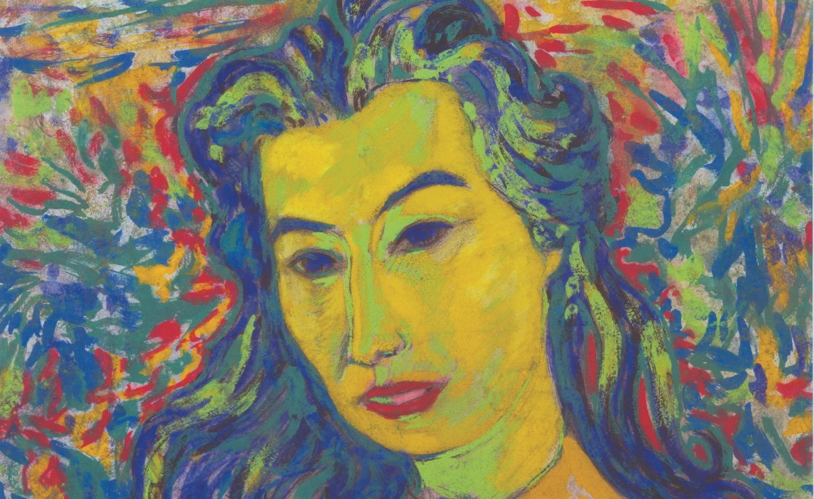 Portrait de Françoise, gouache de Max Raedecker, 1953. Collection particulière.