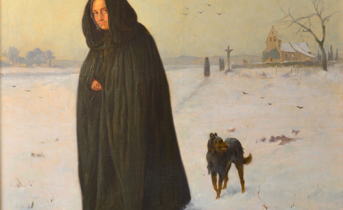 Retour de Messe Basse, plateau de Millevaches, huile sur toile de Raphaël Gaspéri, 1911.
