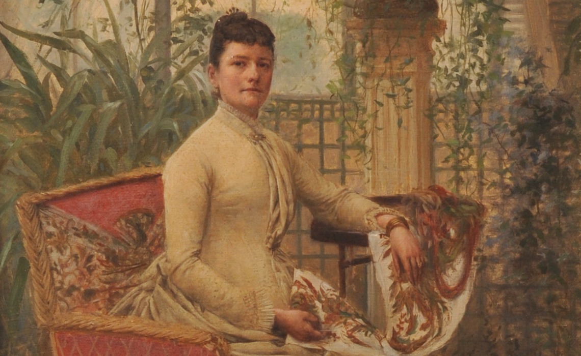 Augustine Rupin née Mage, huile sur toile d'Alexandre Bertin, fin 19e siècle.